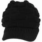 C.C Beanie - Ribbed Knit Hat with Brim: Deep Pine