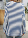 Striped Round Neck Long Sleeve T-Shirt