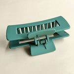 Rectangular Large Hair Clip - Green