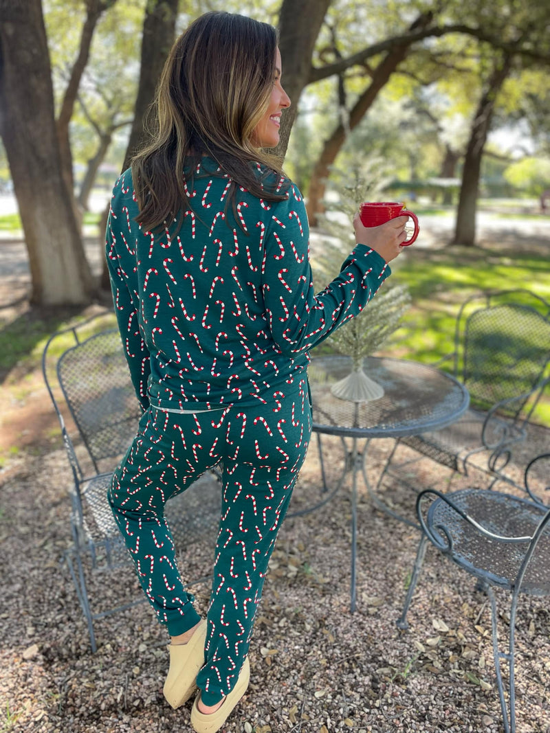 Candy Cane Pajama Pants Set