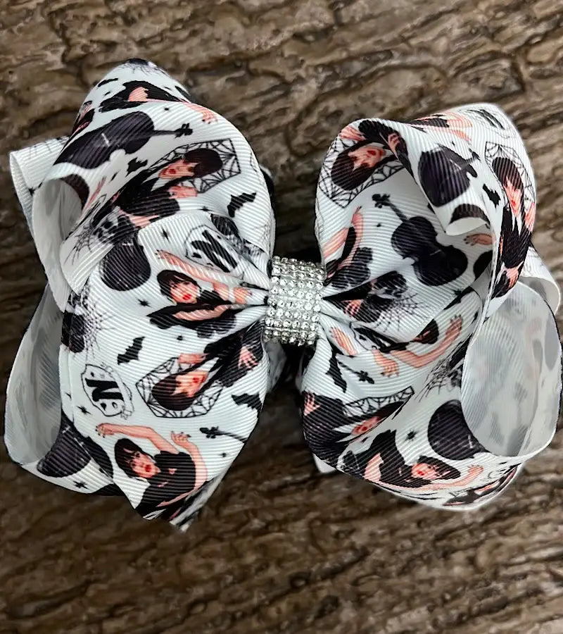 Kids Charm Online - Wednsday/Character Printed Double Layer Hair Bows. 4Pcs/$10.