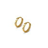 Dainty Geometric Huggie Hoop Earrings in 925 Sterling Silver: Silver / 1.4 cm