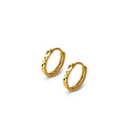 Dainty Geometric Huggie Hoop Earrings in 925 Sterling Silver: Silver / 1.4 cm