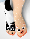 Pals Socks - Cow and Pig Cute Mismatched Socks for Adults