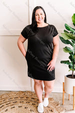 Black T-Shirt Dress With Pockets