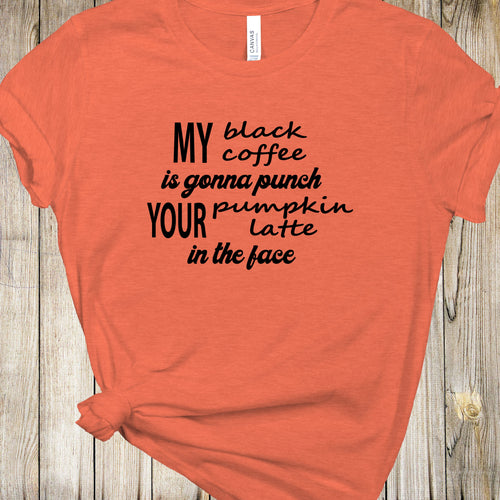 Graphic Tee - Black Coffee Vs Latte