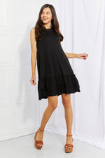 Head Over Heels Sleeveless Ruffle Hem Dress