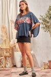 Floral Embroidered Poncho Top