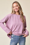 Moa Rib Top: MAUVE