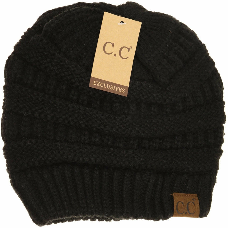 C.C Beanie - Classic CC Beanie: Black