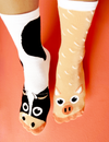 Pals Socks - Cow and Pig Cute Mismatched Socks for Adults