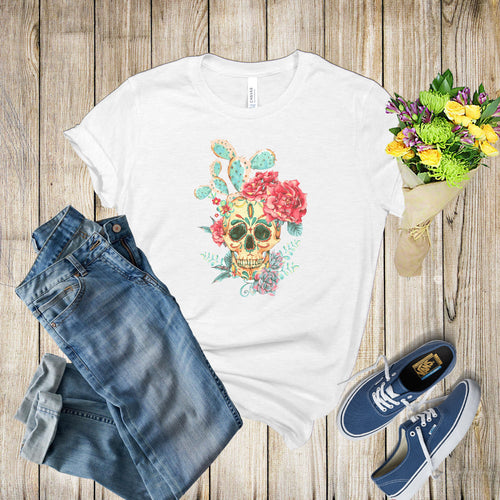 Graphic Tee - Skull And Cactus