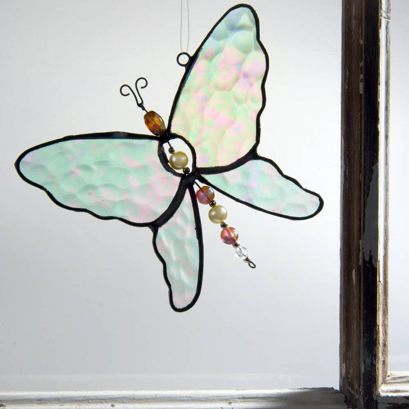 Clear Butterfly Stained Glass Sun Catcher Ornament