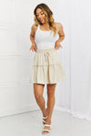 Carefree Linen Ruffle Skirt
