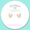 Girl Nation - Bouncy Bunny Cutie Stud Earrings