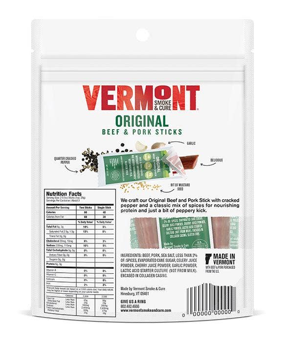 Vermont Smoke and Cure - Original Beef & Pork Mini Go Packs