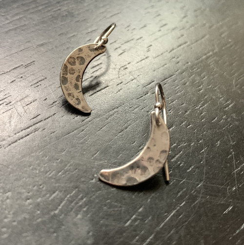 Jennifer Kahn Jewelry - Tiny Moon Earrings Sterling