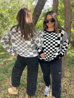 All Checkered Out Sweater in Four Colors