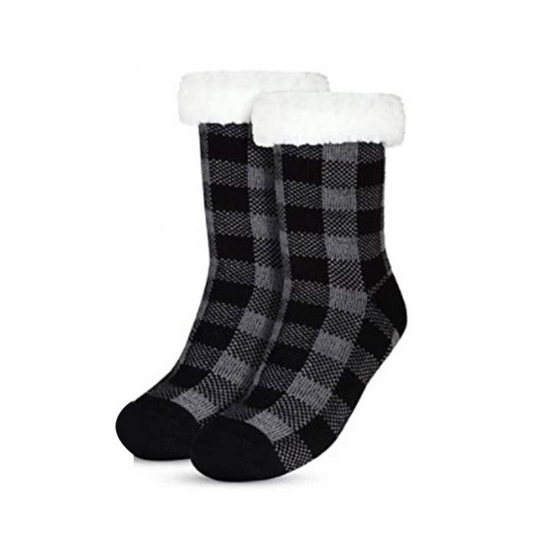 Buffalo Plaid Sherpa Socks