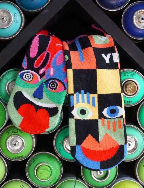 Pals Socks - Planner & Spontaneous - Fun Mismatched Socks for Adults