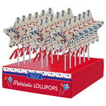 Patriotic Funfetti Star Lollipops