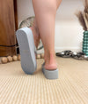 Evita Rhinestone Sandal in Grey