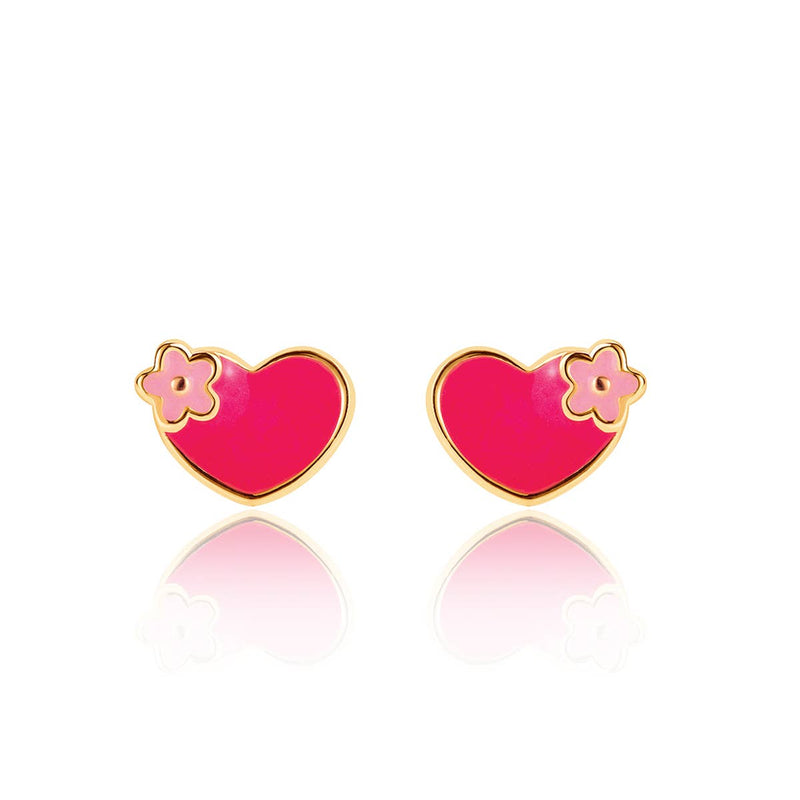 Girl Nation - Hearts and Flowers Cutie Stud Earrings