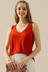 V-Neck Curved Hem Tank