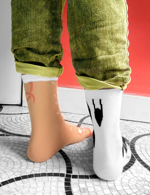 Pals Socks - Cow and Pig Cute Mismatched Socks for Adults