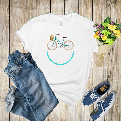 Graphic Tee - Happy Bicycle With Basket