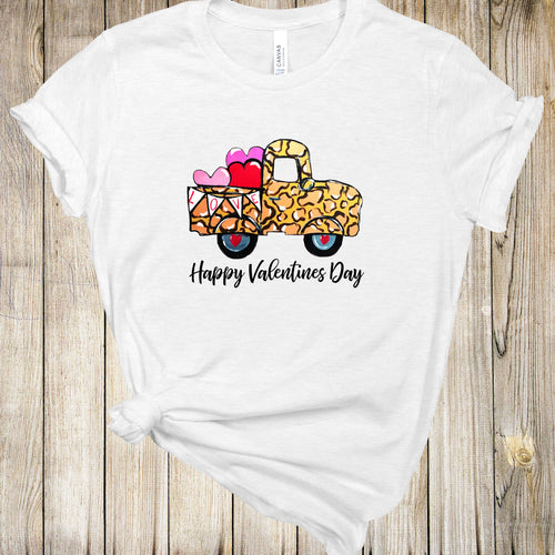 Graphic Tee - Happy V Day Cheetah Truck