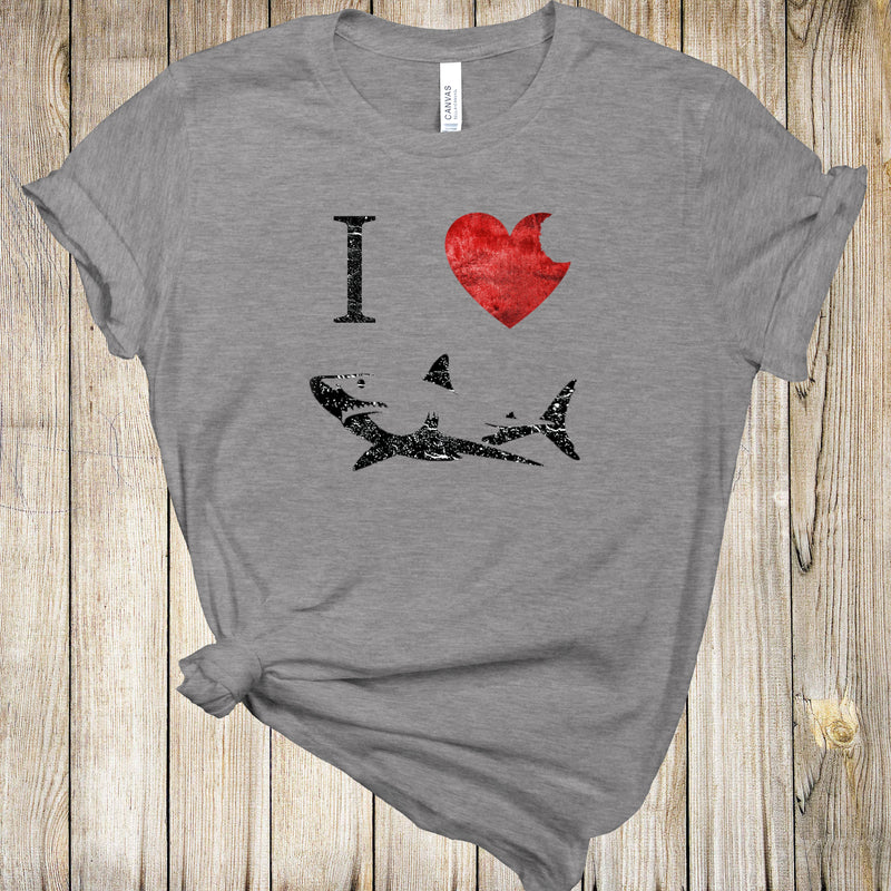 Graphic Tee - I Heart Sharks