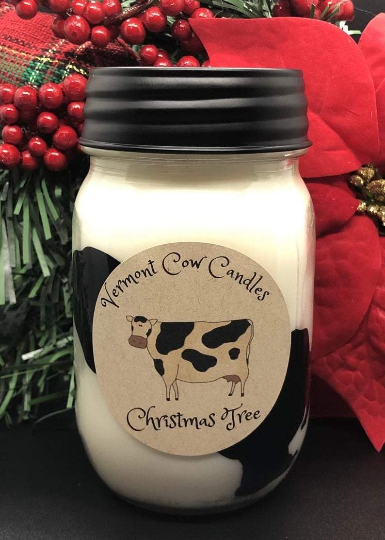 Vermont Cow Candles: Christmas Tree 16Oz