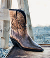 Jersey Metallic Boot in Bronze