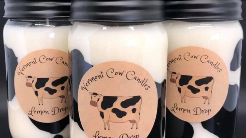 Vermont Cow Candles: Lemon Drop 16oz