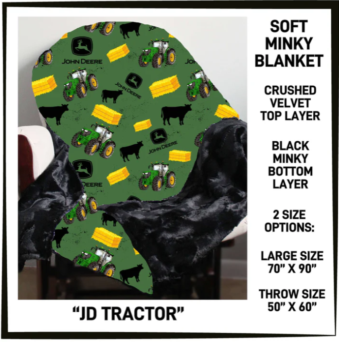 JD Tractor Minky Blanket