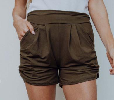 Olive Harem Shorts