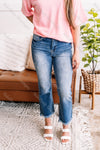 Out With The Old In Blue Cropped Flare Jeans By Risen