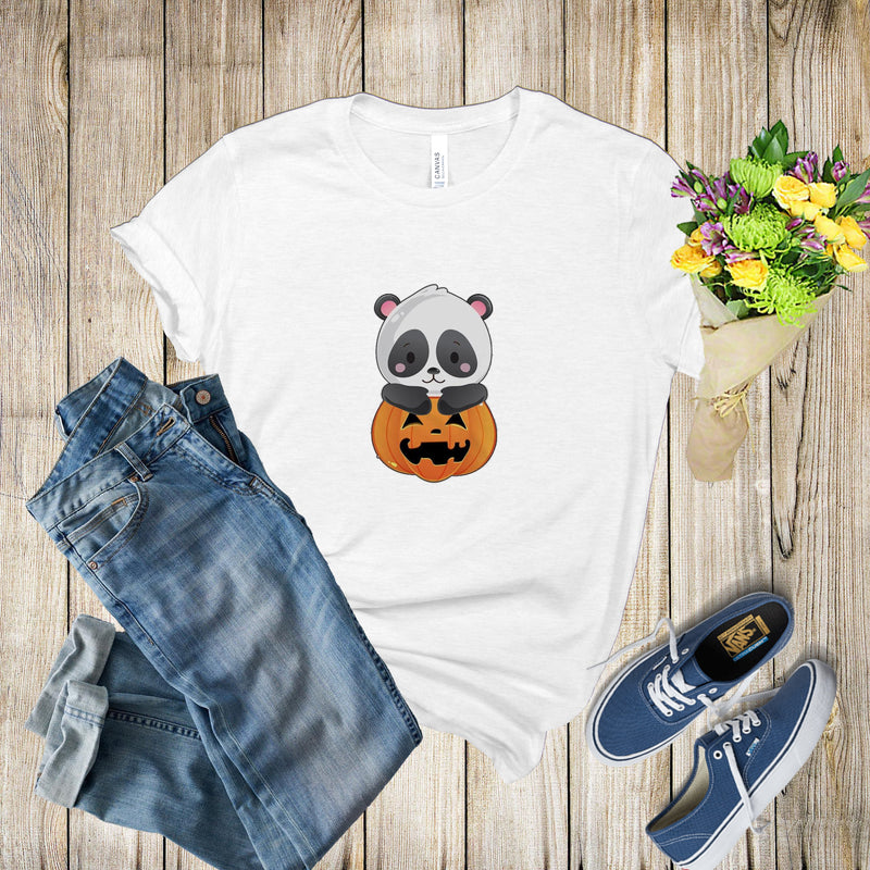 Graphic Tee - Panda In A Pumpkin