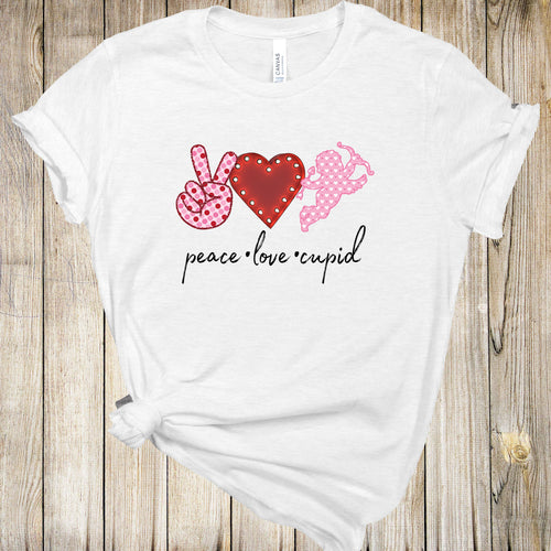 Graphic Tee - Peace Love Cupid