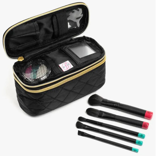 Makeup Case By Ms. J With Travel-Sized Brushes