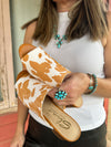 Richwood Peeptoe Tan and White Cowhide Slide