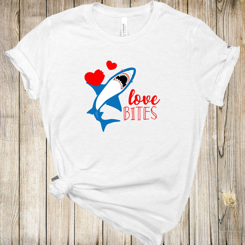 Graphic Tee - Love Bites Full Shark