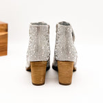 Shine Star Rhinestone Bootie in Silver