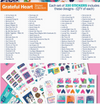 Denise Albright® - Grateful Heart Stickers For Journaling