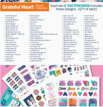 Denise Albright® - Grateful Heart Stickers For Journaling