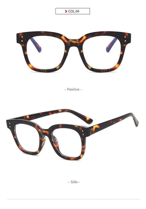 Adult Blue Lens Glasses: Tortoise Frames
