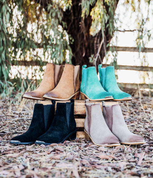 Wylie Suede Ankle Boot in Tan