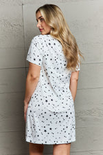 Quilted Quivers Button Down Sleepwear Dress