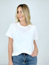 Solid Cotton Boyfriend Tee